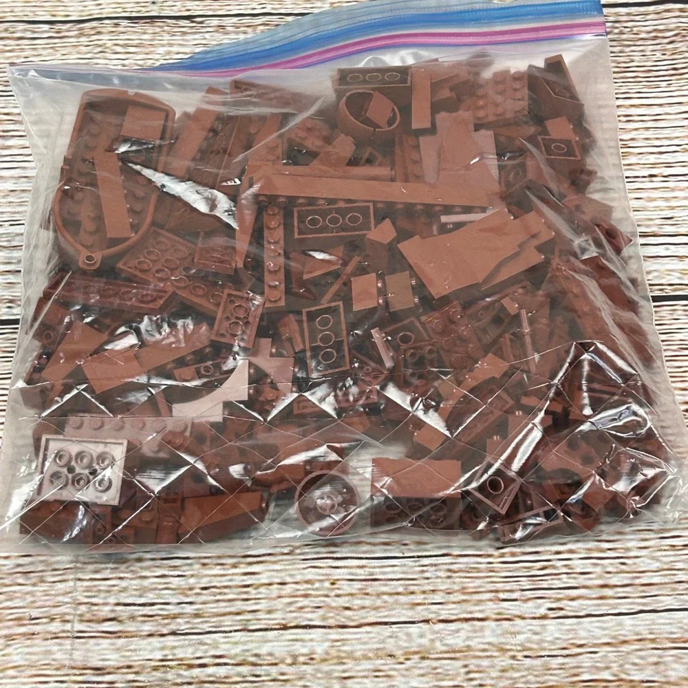 LEGO Reddish Brown Bulk Bricks‎ and Plates Mixed Lot 13.6oz Building Parts
